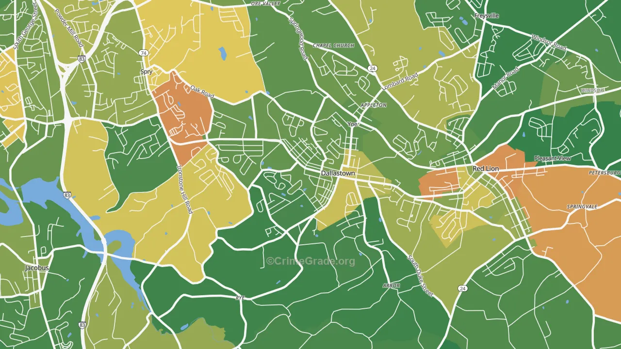 17313, PA Map of Drug-Related Crime Rates