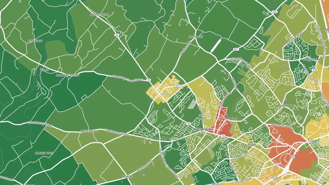 17315, PA Map of Drug-Related Crime Rates