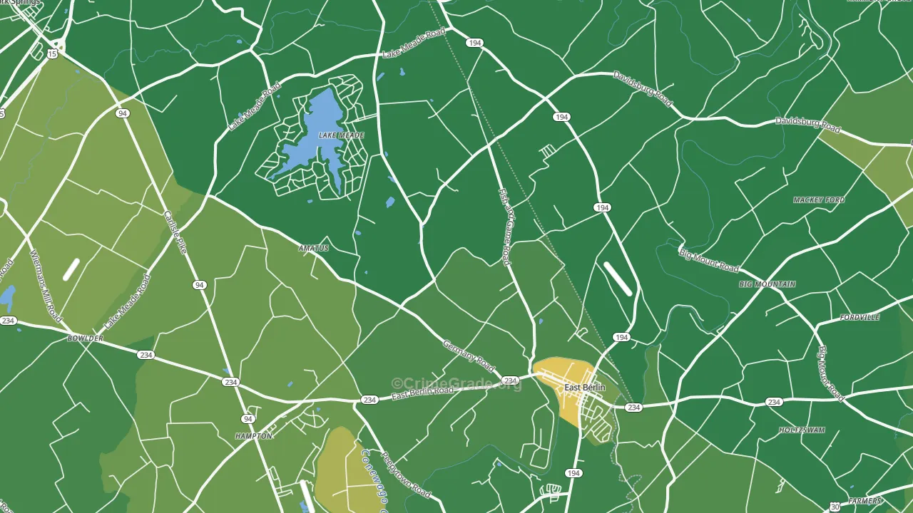 17316, PA Map of Drug-Related Crime Rates