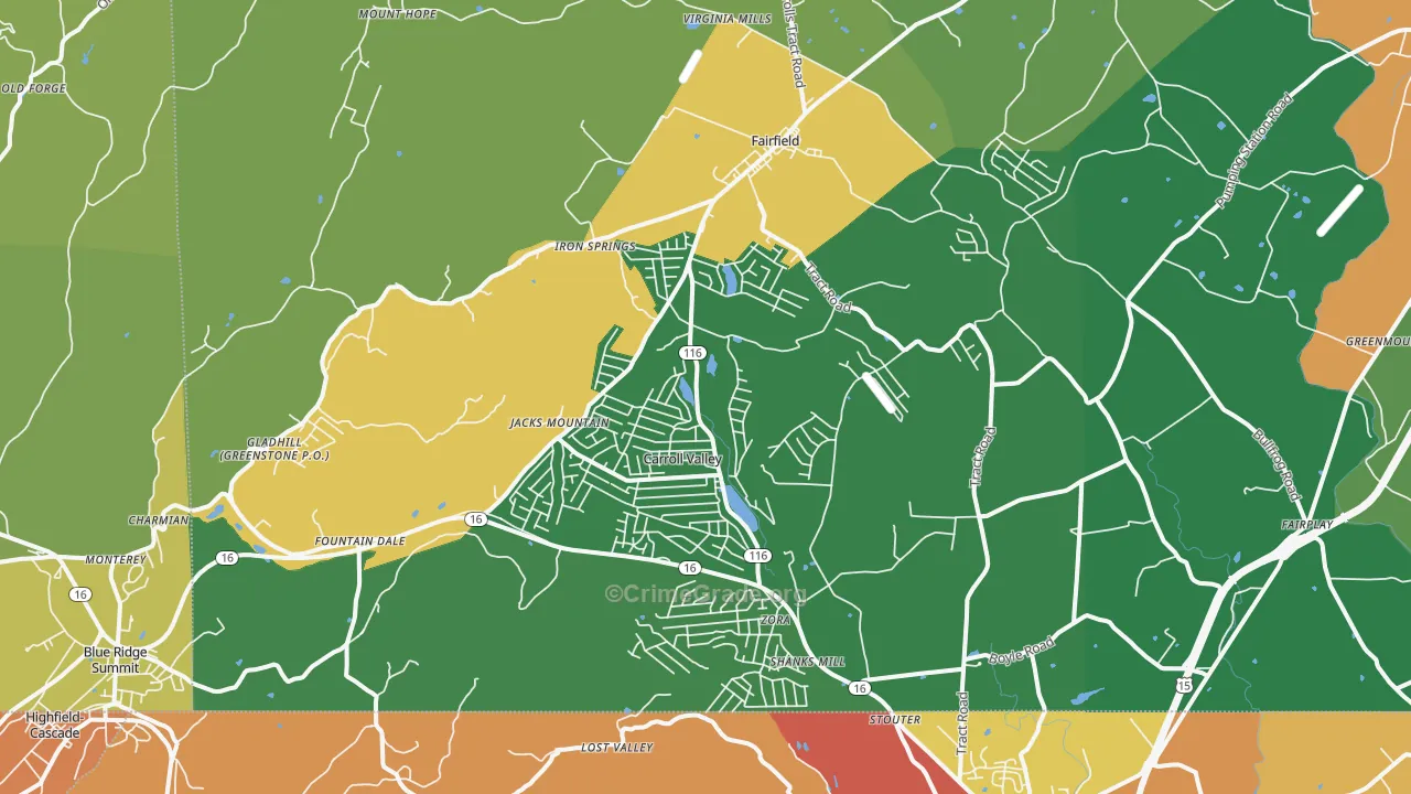 17320, PA Map of Drug-Related Crime Rates