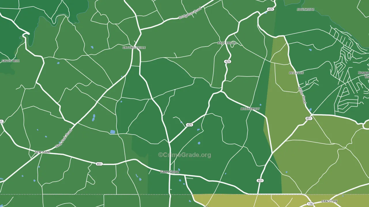 17321, PA Map of Drug-Related Crime Rates