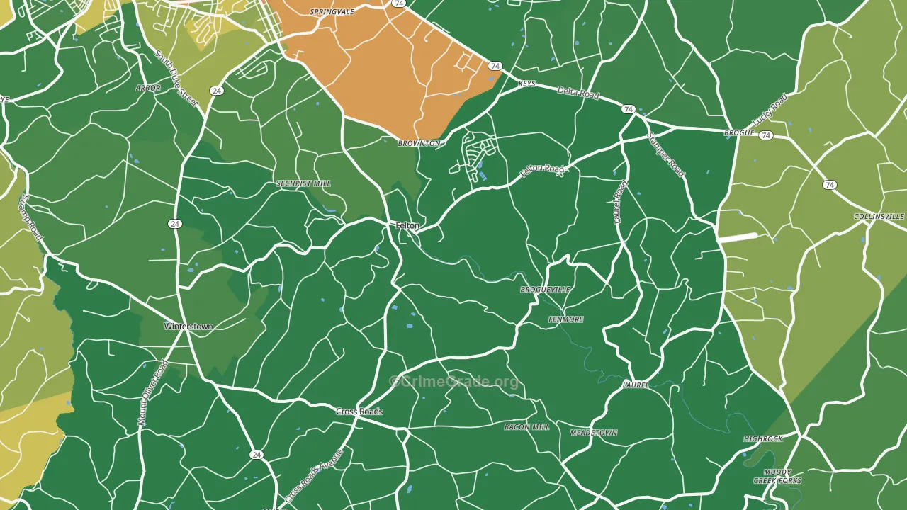 17322, PA Map of Drug-Related Crime Rates