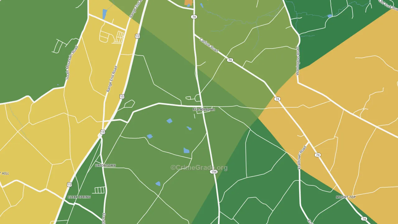 17323, PA Map of Drug-Related Crime Rates