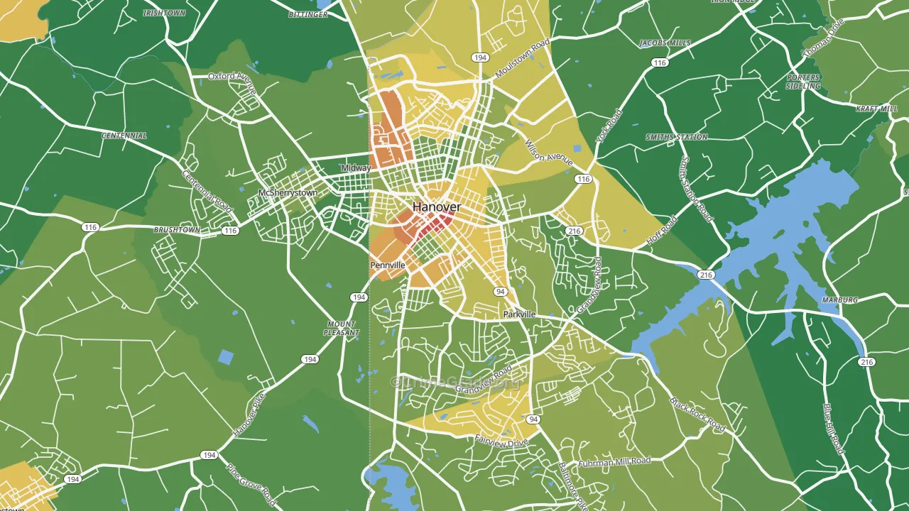17331, PA Map of Drug-Related Crime Rates
