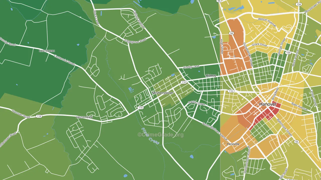 17344, PA Map of Drug-Related Crime Rates