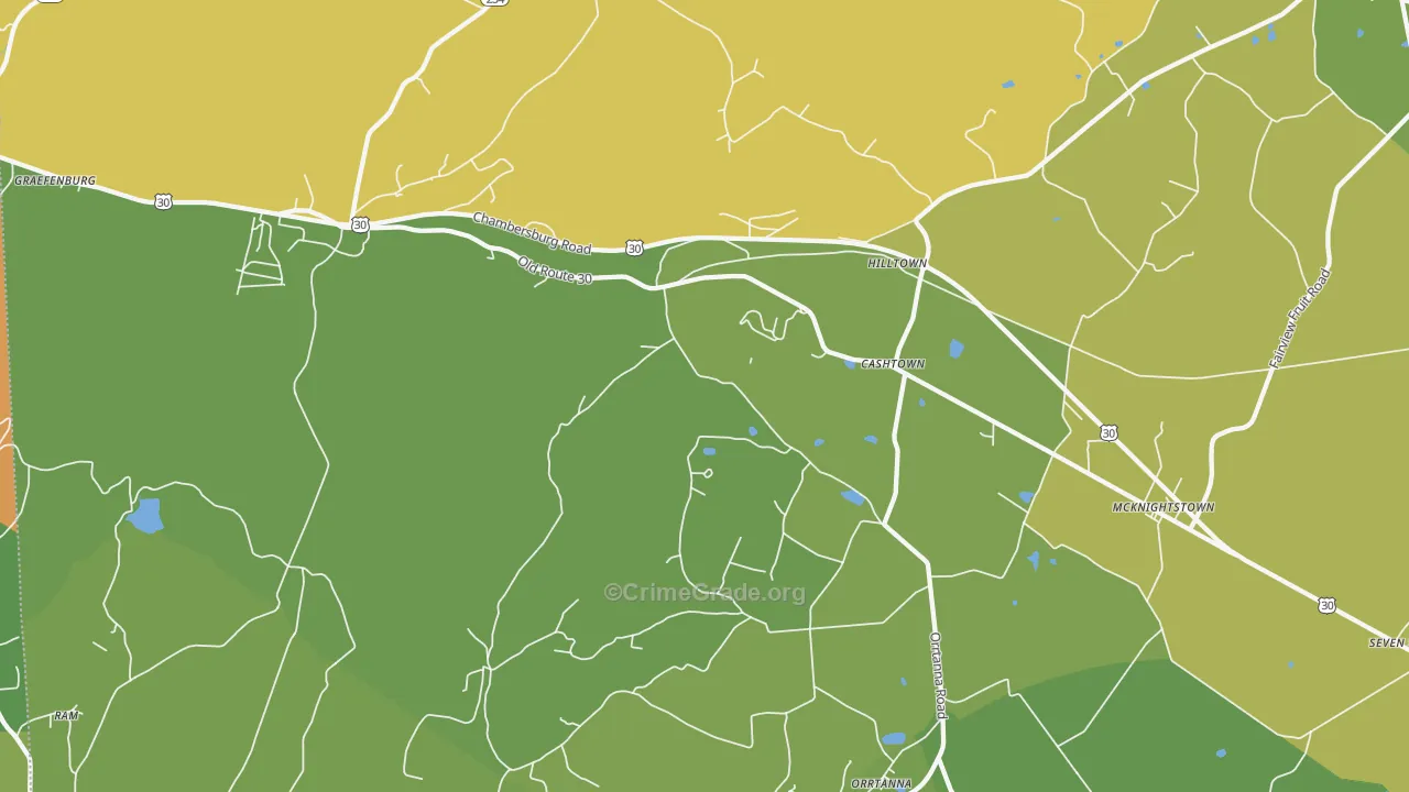 17353, PA Map of Drug-Related Crime Rates