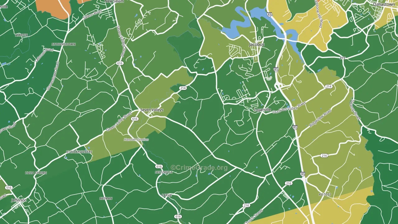 17360, PA Map of Drug-Related Crime Rates