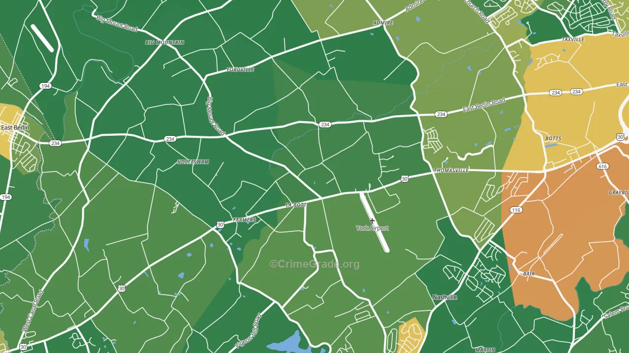 17364, PA Map of Drug-Related Crime Rates