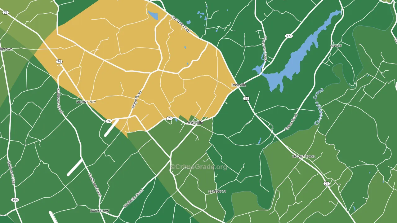 17365, PA Map of Drug-Related Crime Rates