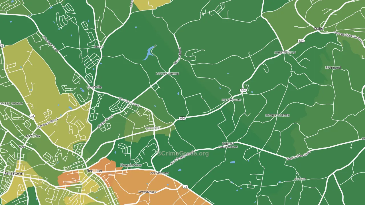 17366, PA Map of Drug-Related Crime Rates