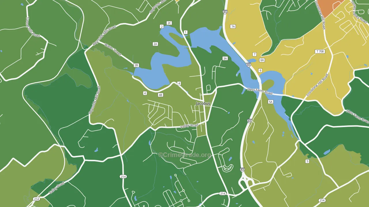 17407, PA Map of Drug-Related Crime Rates