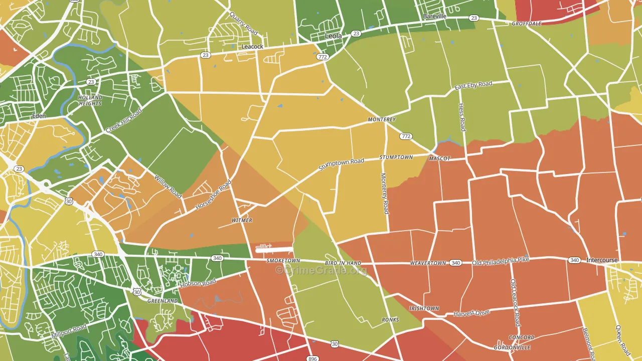 17505, PA Map of Drug-Related Crime Rates