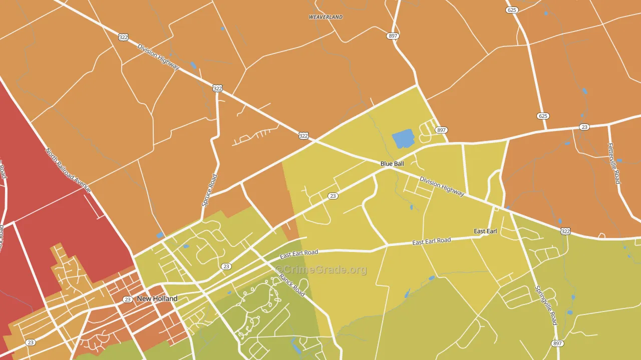 17506, PA Map of Drug-Related Crime Rates