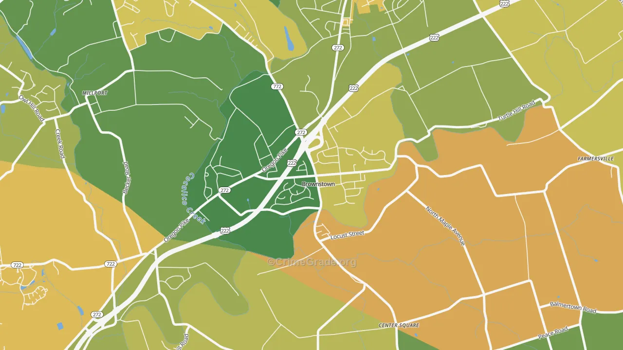 17508, PA Map of Drug-Related Crime Rates