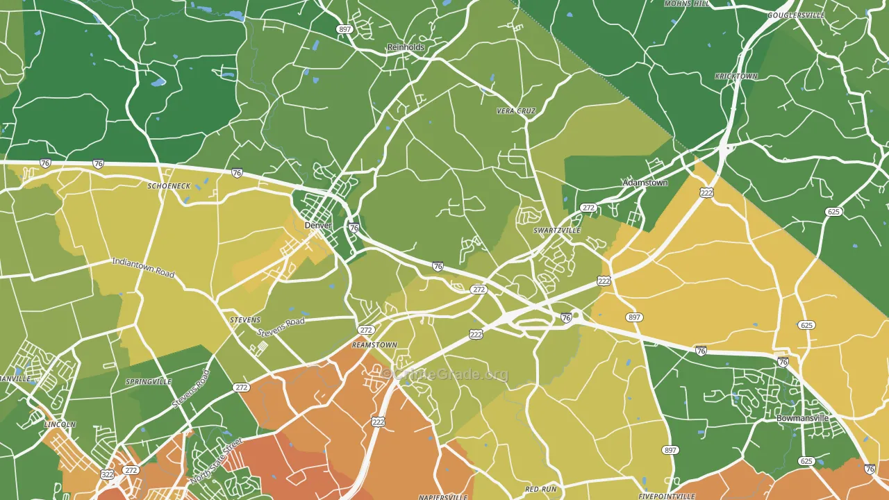 17517, PA Map of Drug-Related Crime Rates