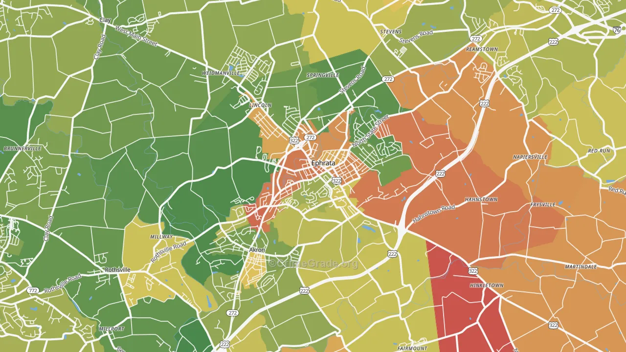 17522, PA Map of Drug-Related Crime Rates