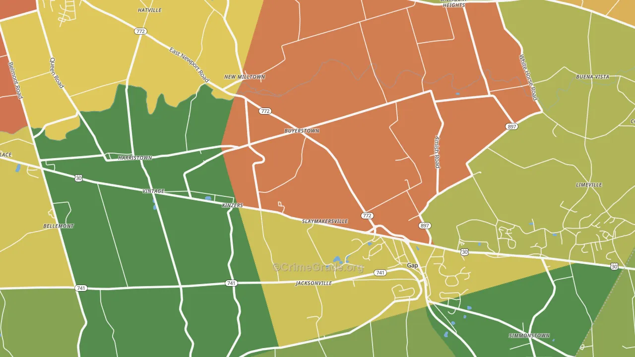 17535, PA Map of Drug-Related Crime Rates