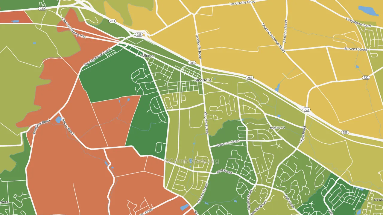 17538, PA Map of Drug-Related Crime Rates