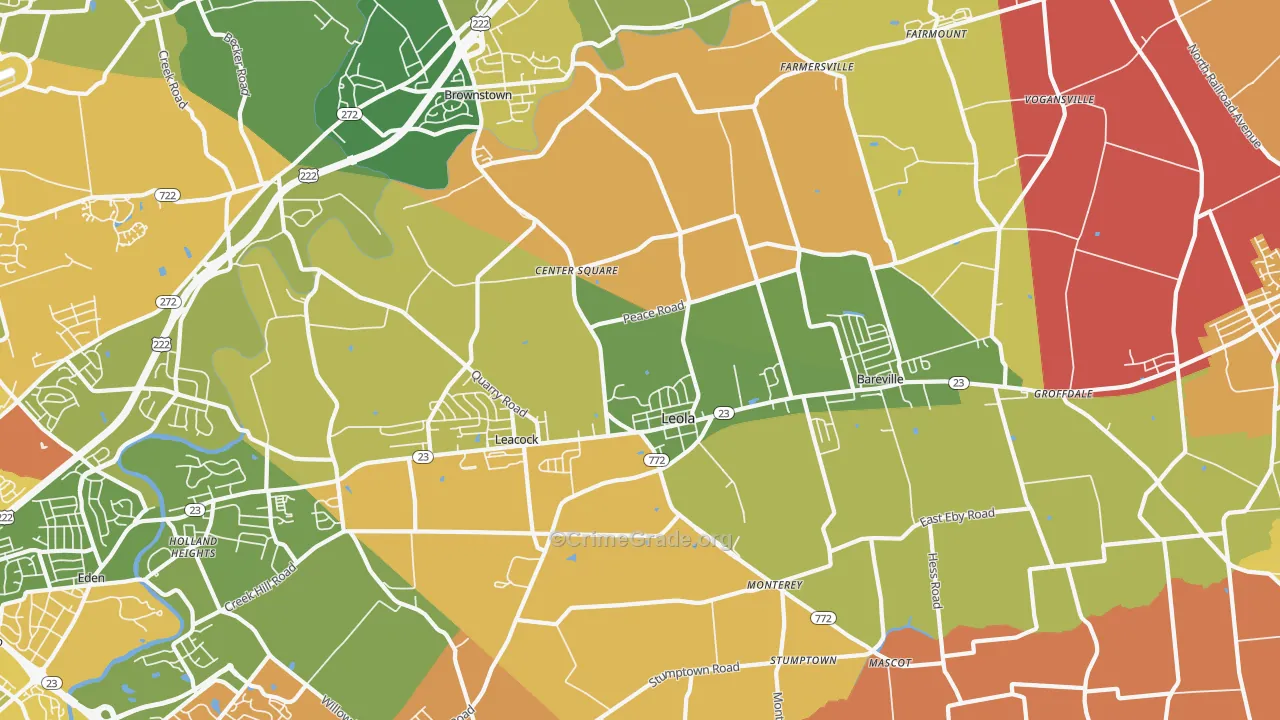 17540, PA Map of Drug-Related Crime Rates
