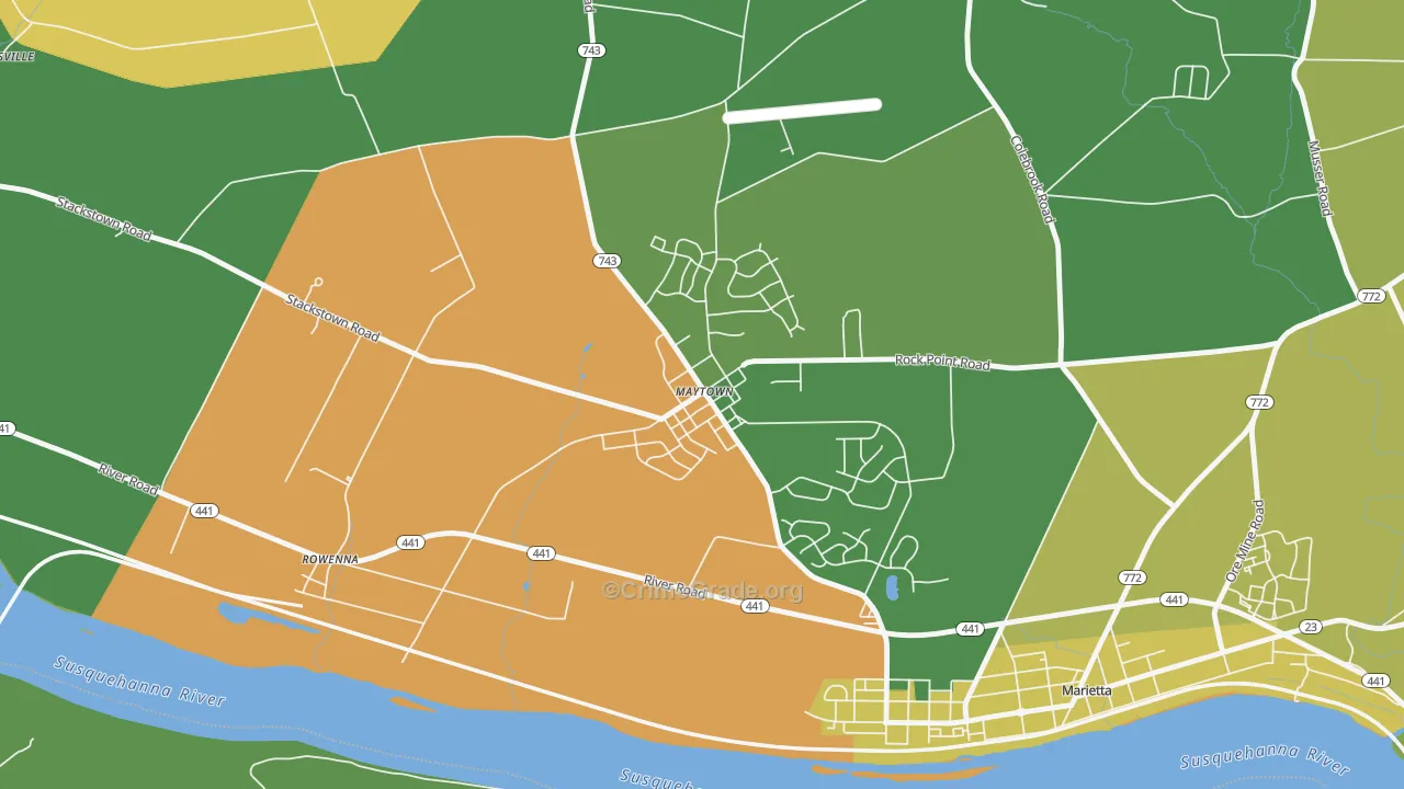 17550, PA Map of Drug-Related Crime Rates