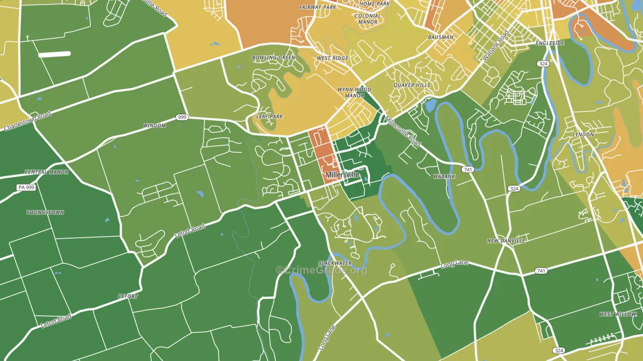 17551, PA Map of Drug-Related Crime Rates