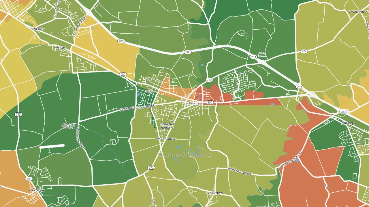 17552, PA Map of Drug-Related Crime Rates