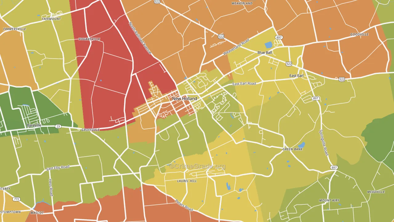 17557, PA Map of Drug-Related Crime Rates