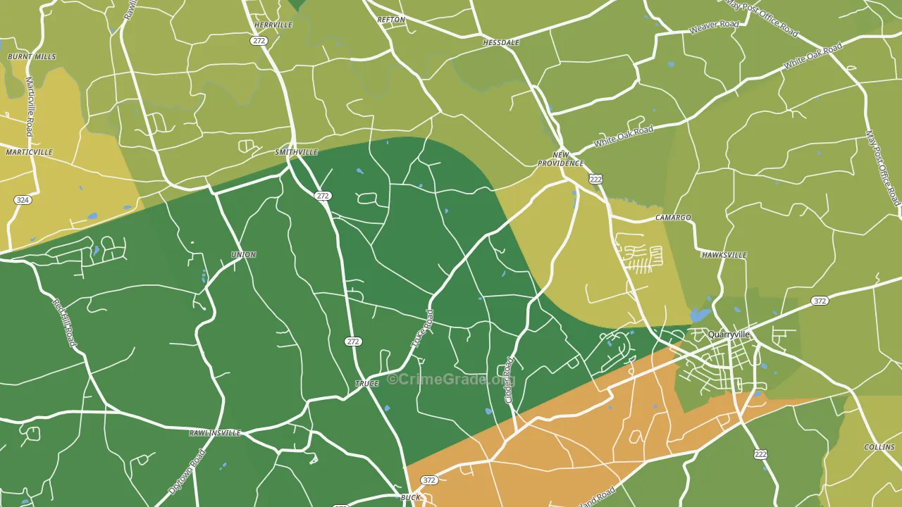 17560, PA Map of Drug-Related Crime Rates