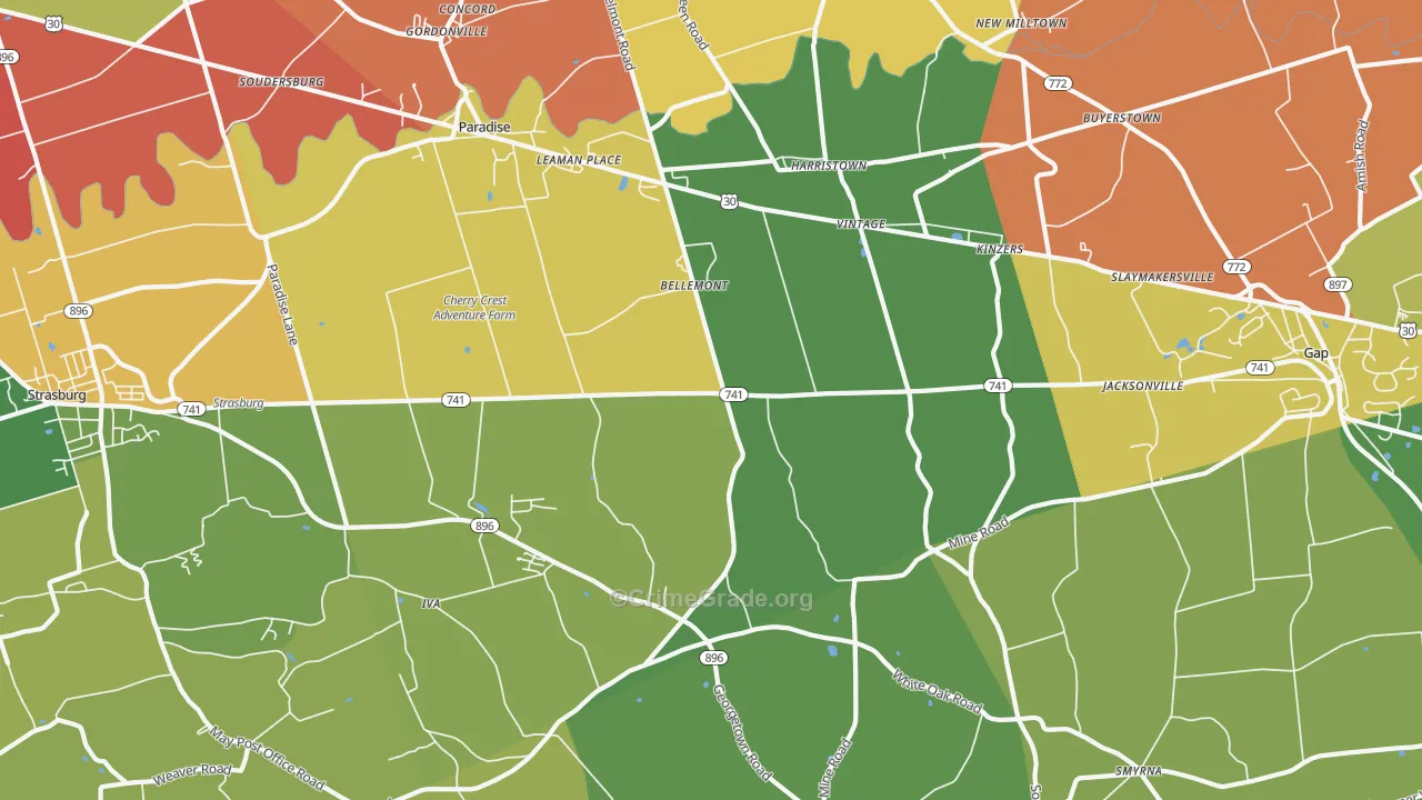 17562, PA Map of Drug-Related Crime Rates