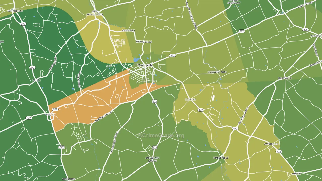 17566, PA Map of Drug-Related Crime Rates