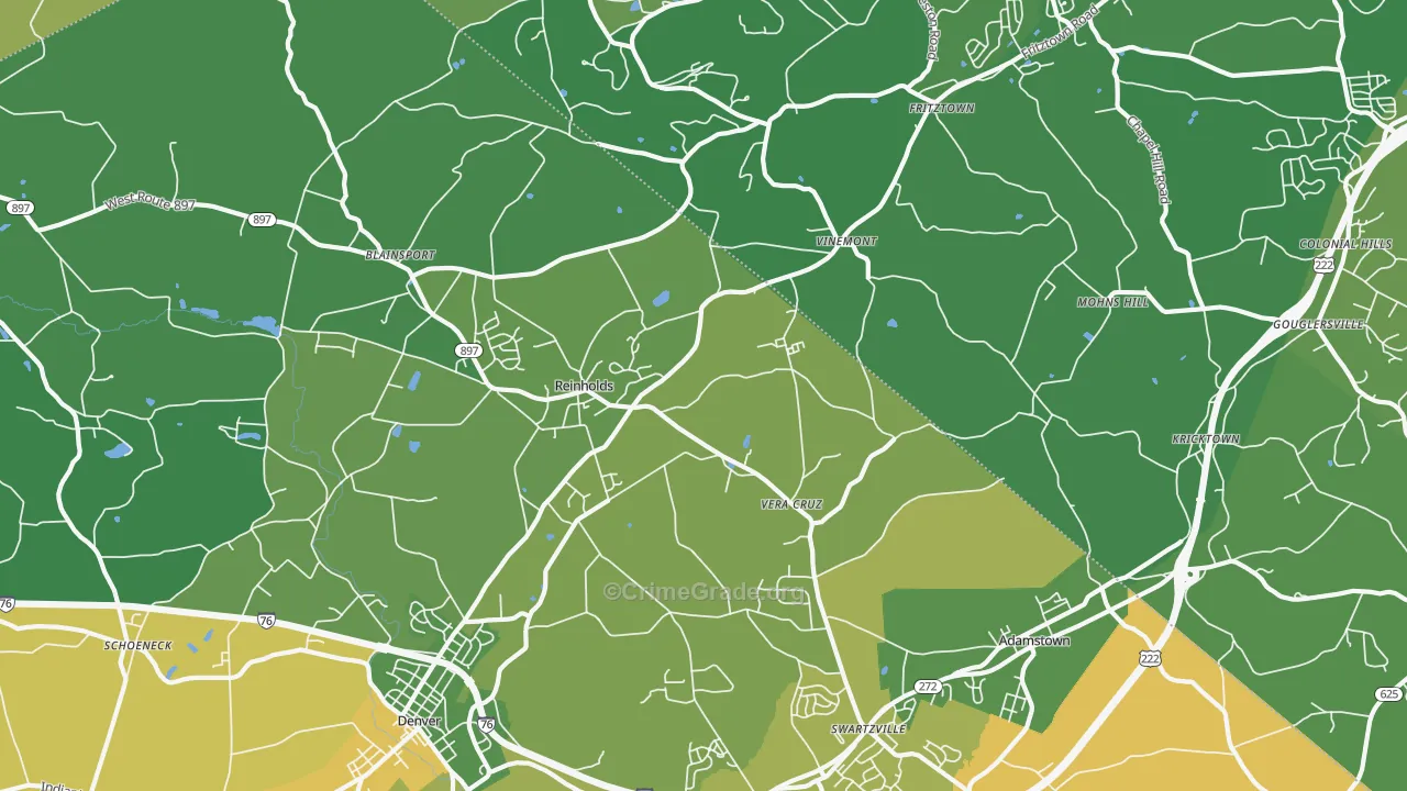 17569, PA Map of Drug-Related Crime Rates