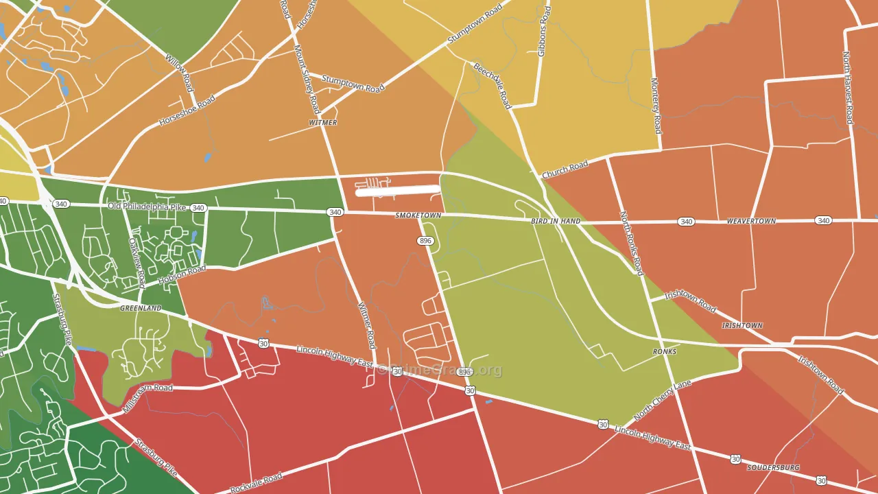 17576, PA Map of Drug-Related Crime Rates