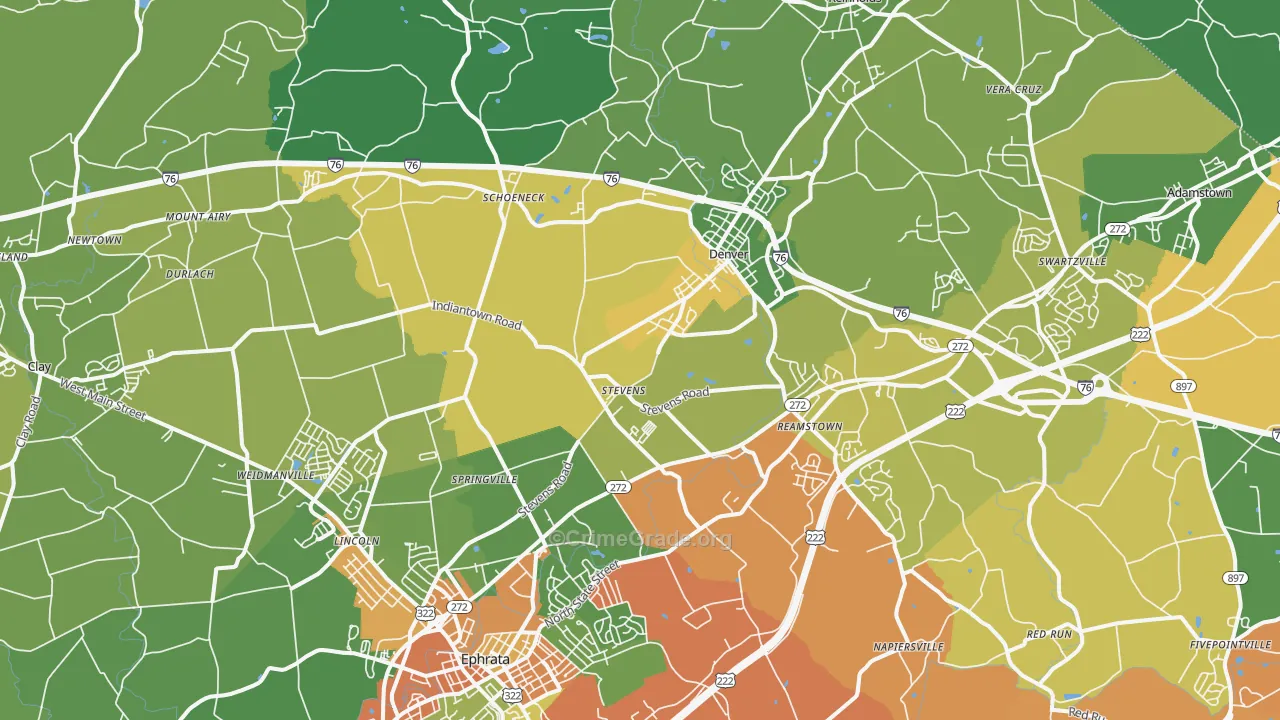17578, PA Map of Drug-Related Crime Rates