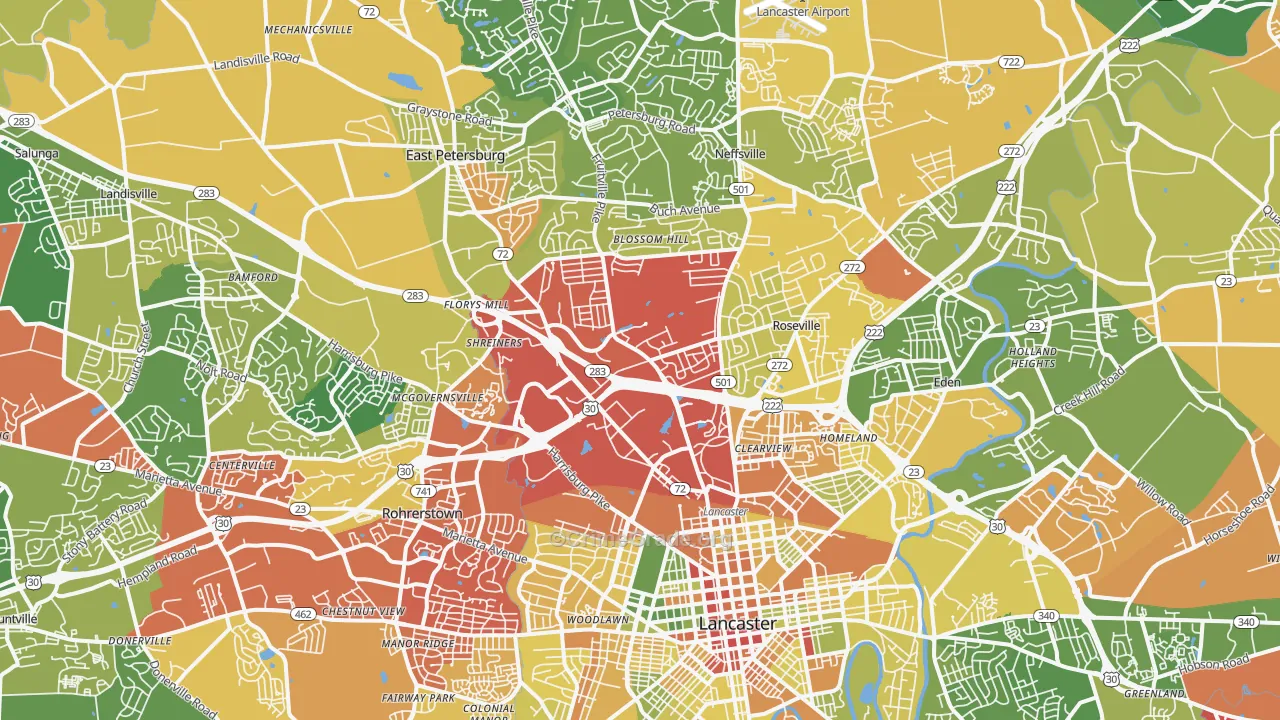17601, PA Map of Drug-Related Crime Rates