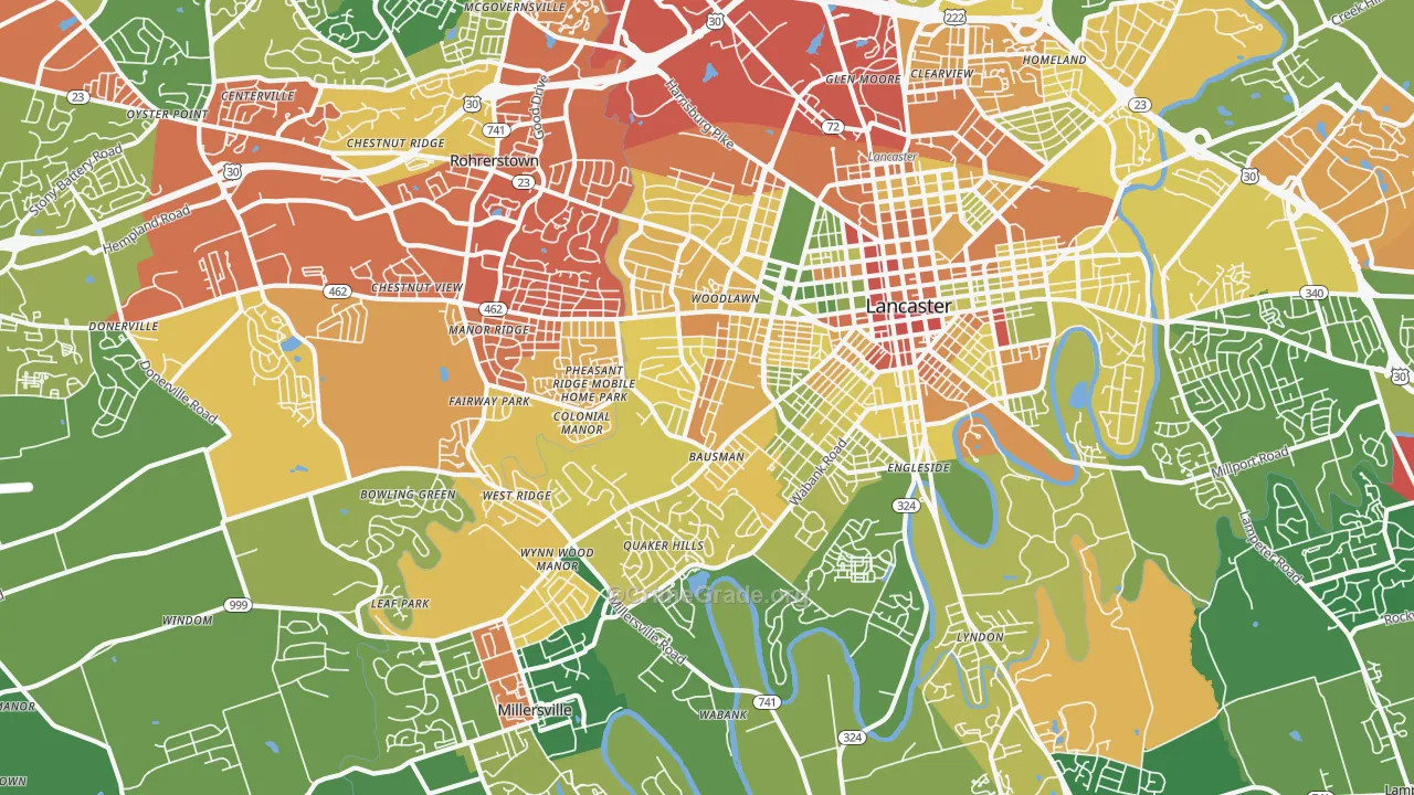 17603, PA Map of Drug-Related Crime Rates