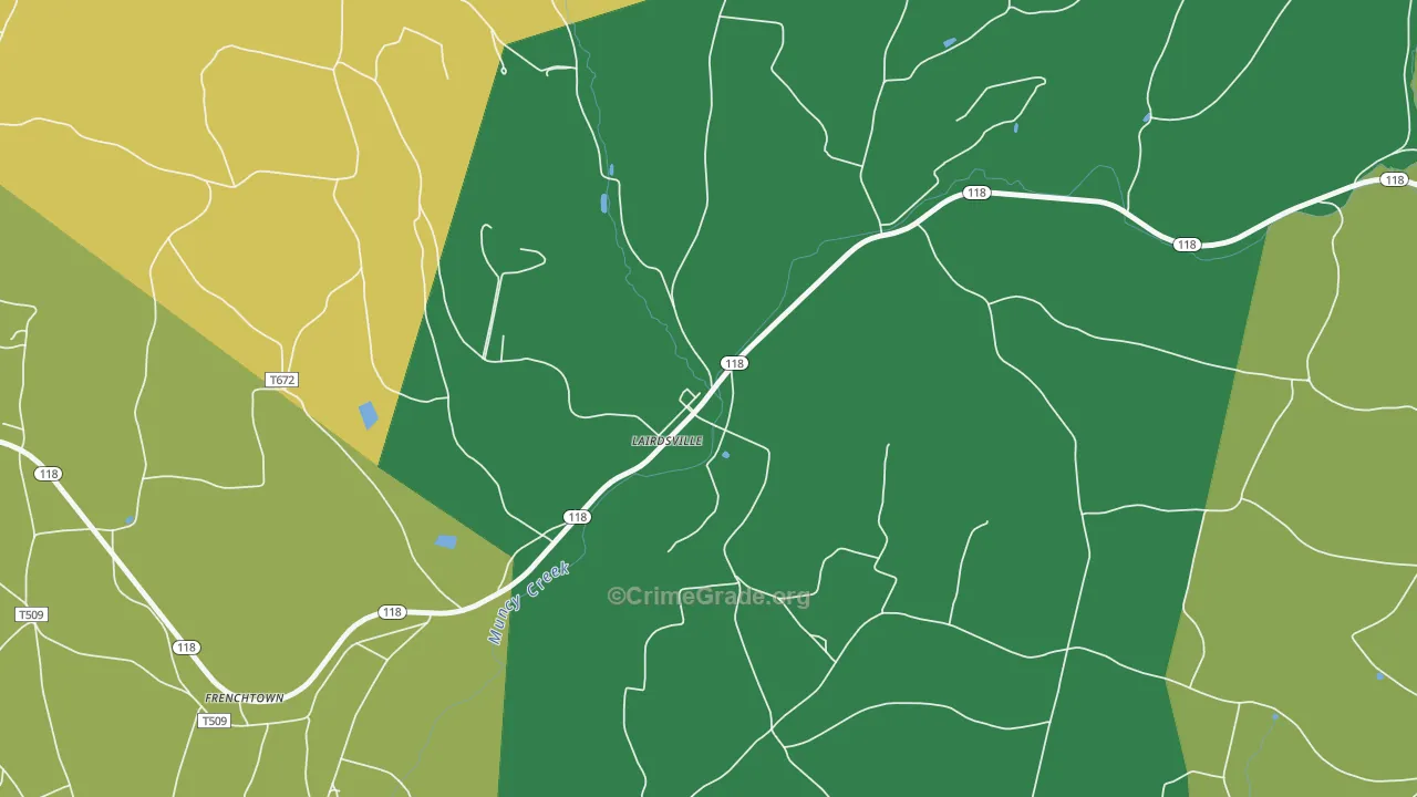 17742, PA Map of Drug-Related Crime Rates