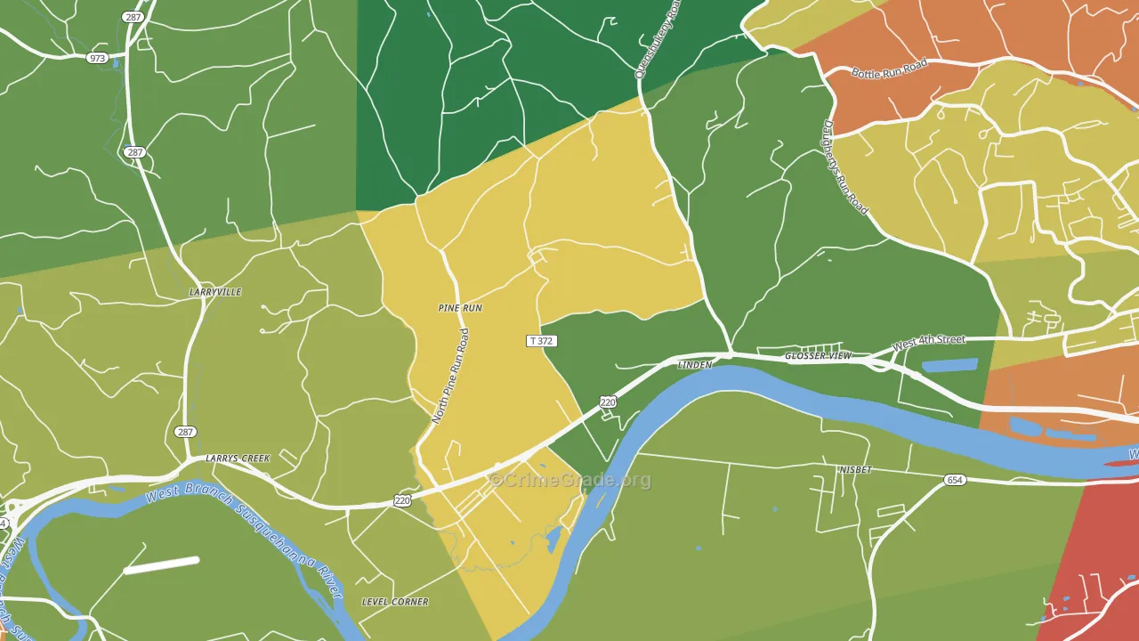17744, PA Map of Drug-Related Crime Rates