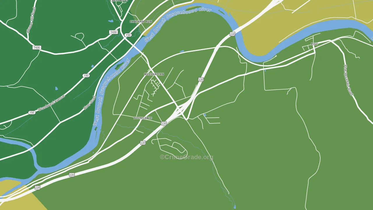 17748, PA Map of Drug-Related Crime Rates