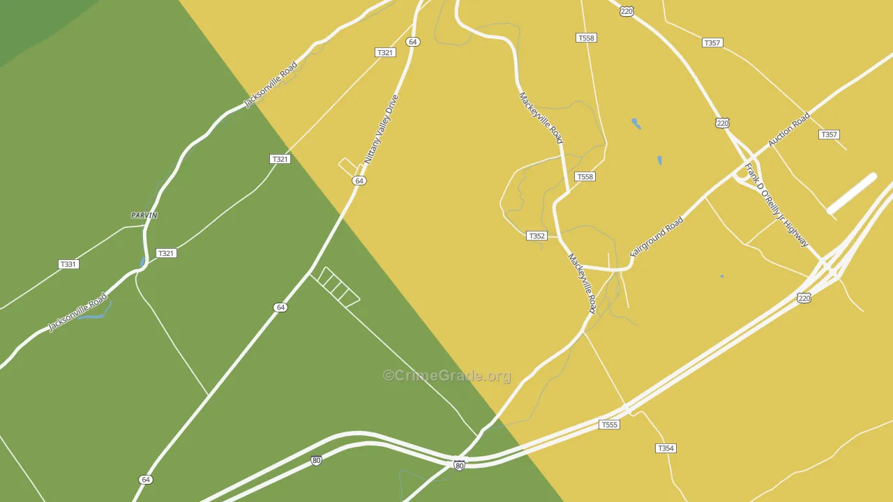 17750, PA Map of Drug-Related Crime Rates