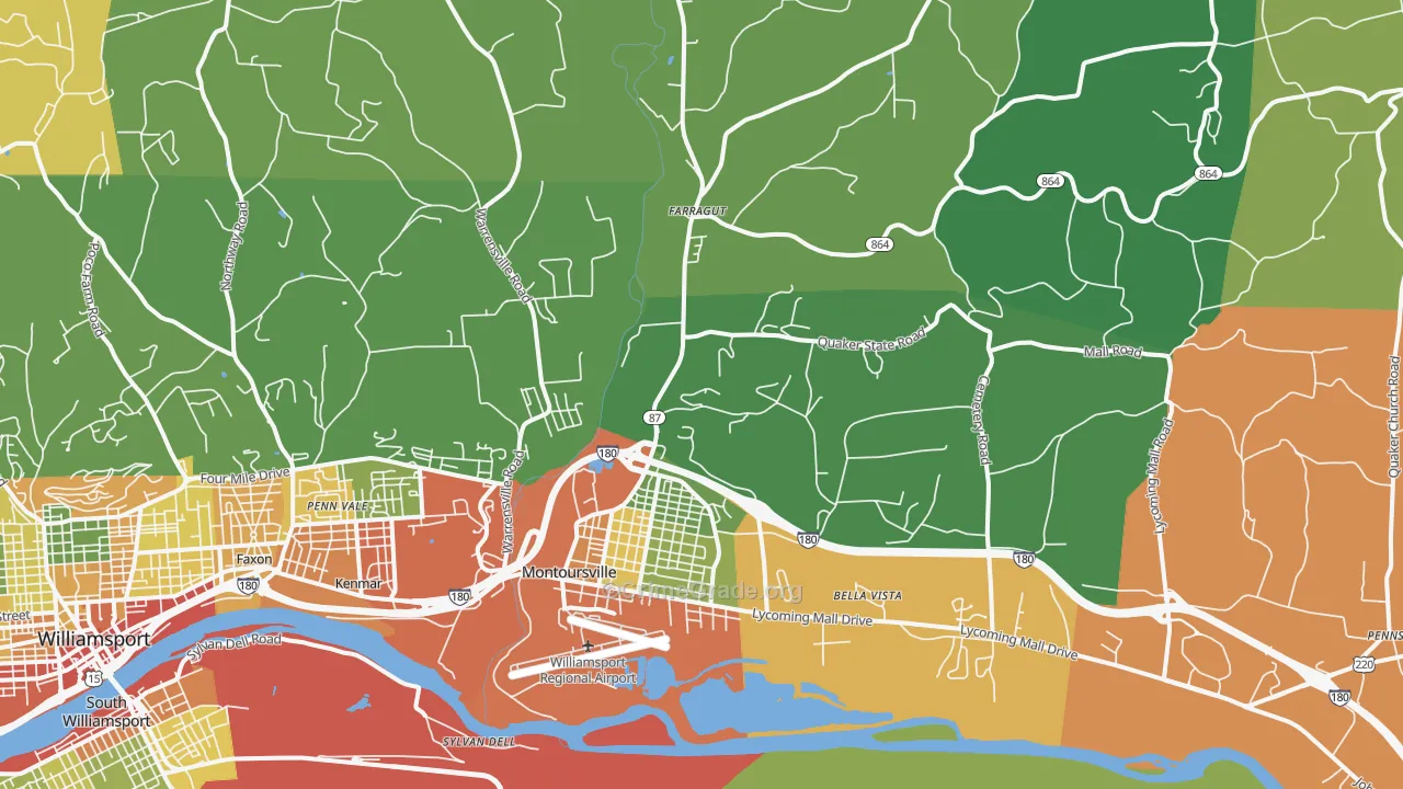 17754, PA Map of Drug-Related Crime Rates