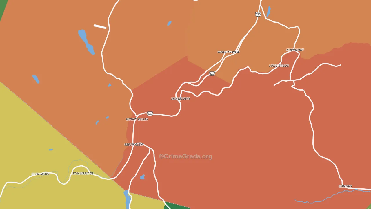 17758, PA Map of Drug-Related Crime Rates