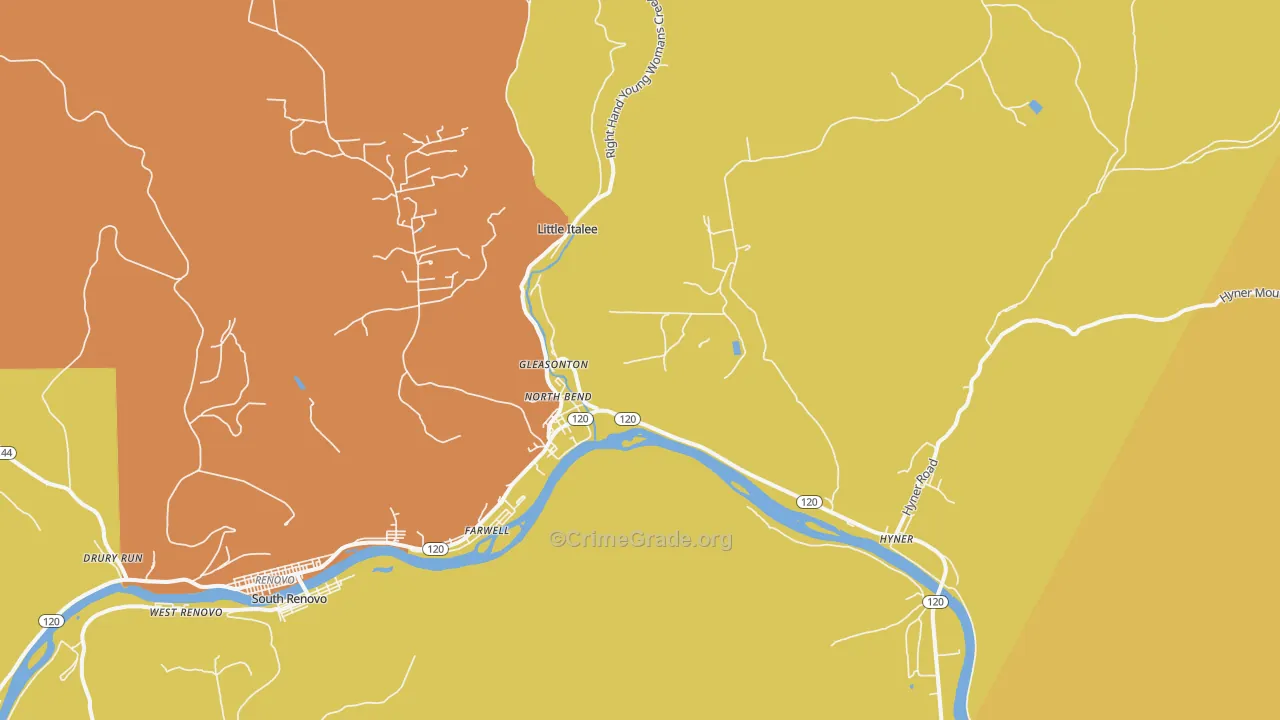 17760, PA Map of Drug-Related Crime Rates