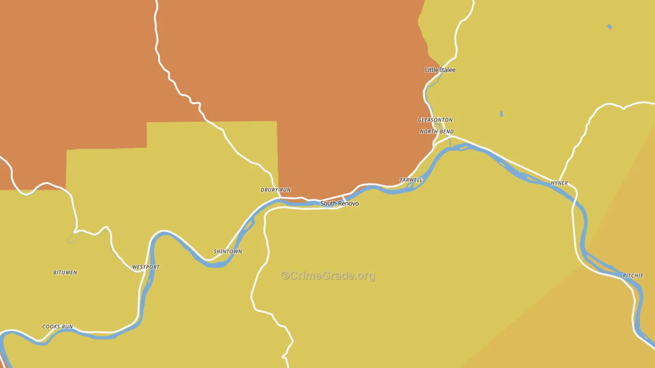 17764, PA Map of Drug-Related Crime Rates