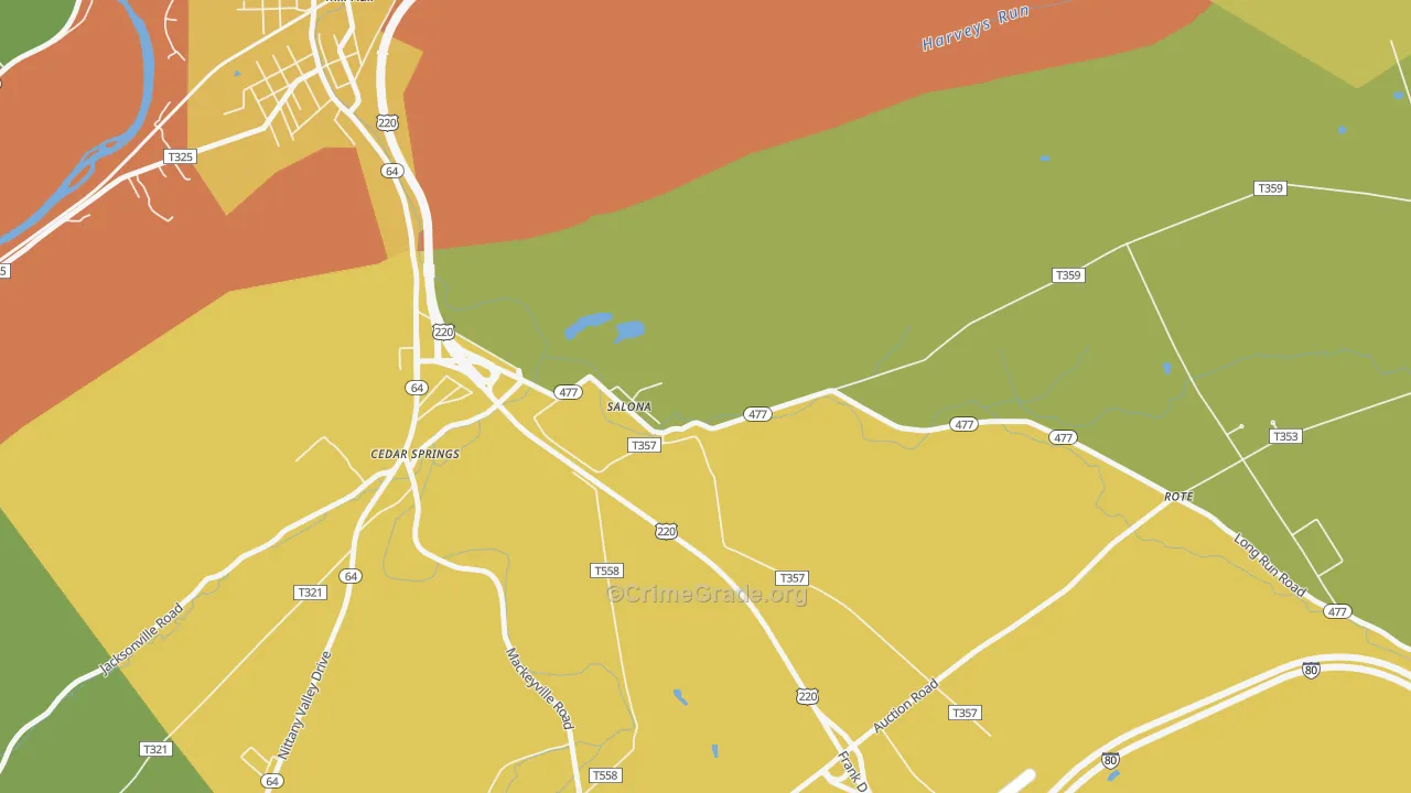 17767, PA Map of Drug-Related Crime Rates