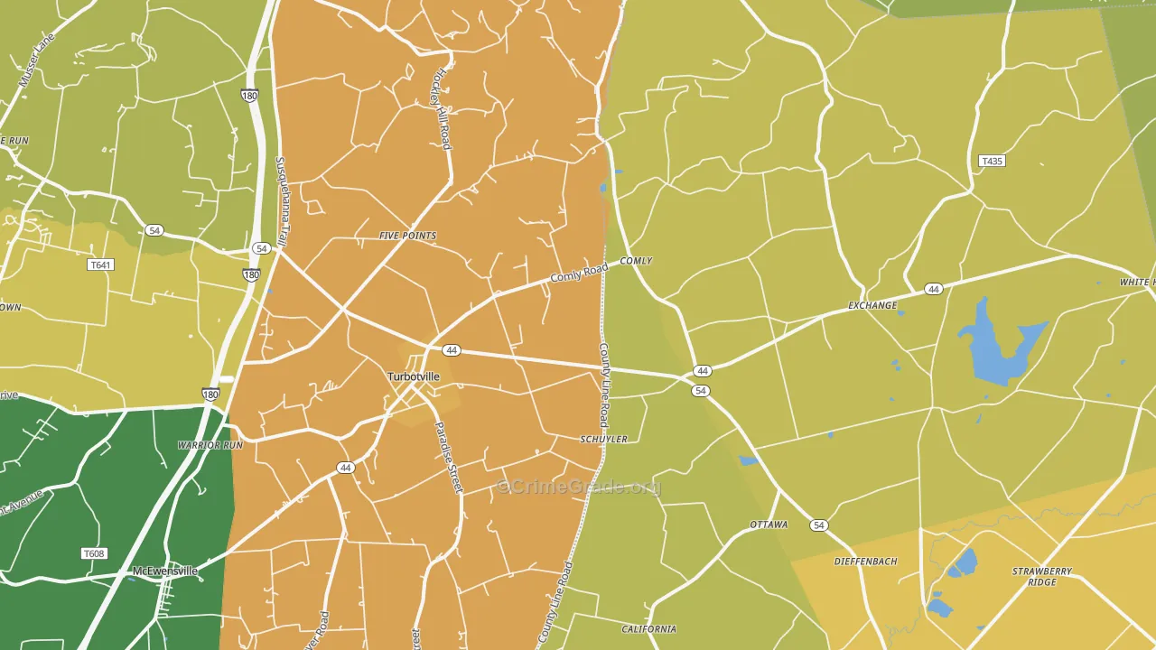 17772, PA Map of Drug-Related Crime Rates
