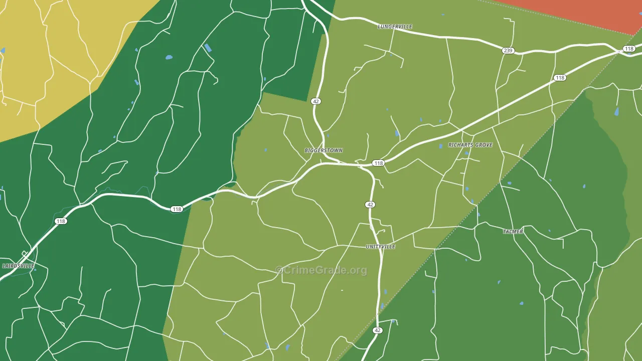 17774, PA Map of Drug-Related Crime Rates