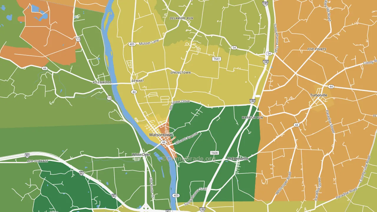 17777, PA Map of Drug-Related Crime Rates