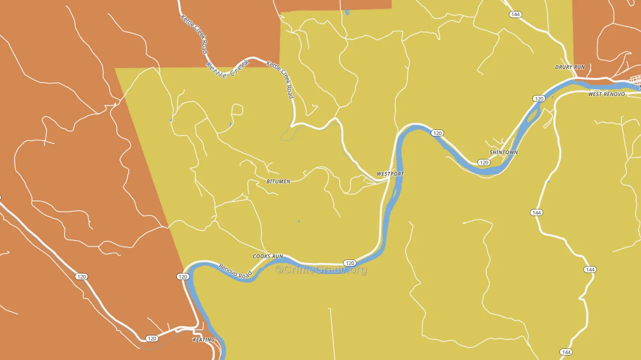 17778, PA Map of Drug-Related Crime Rates