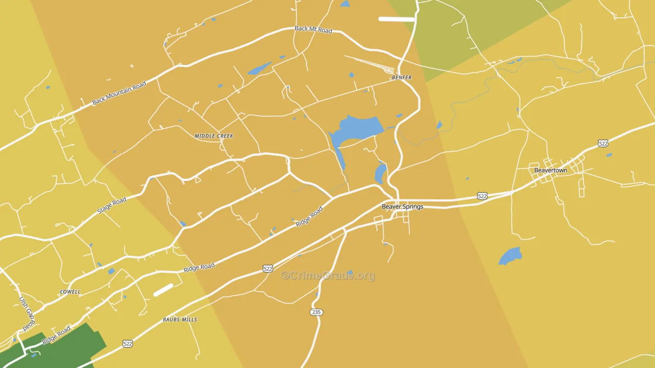 17812, PA Map of Drug-Related Crime Rates
