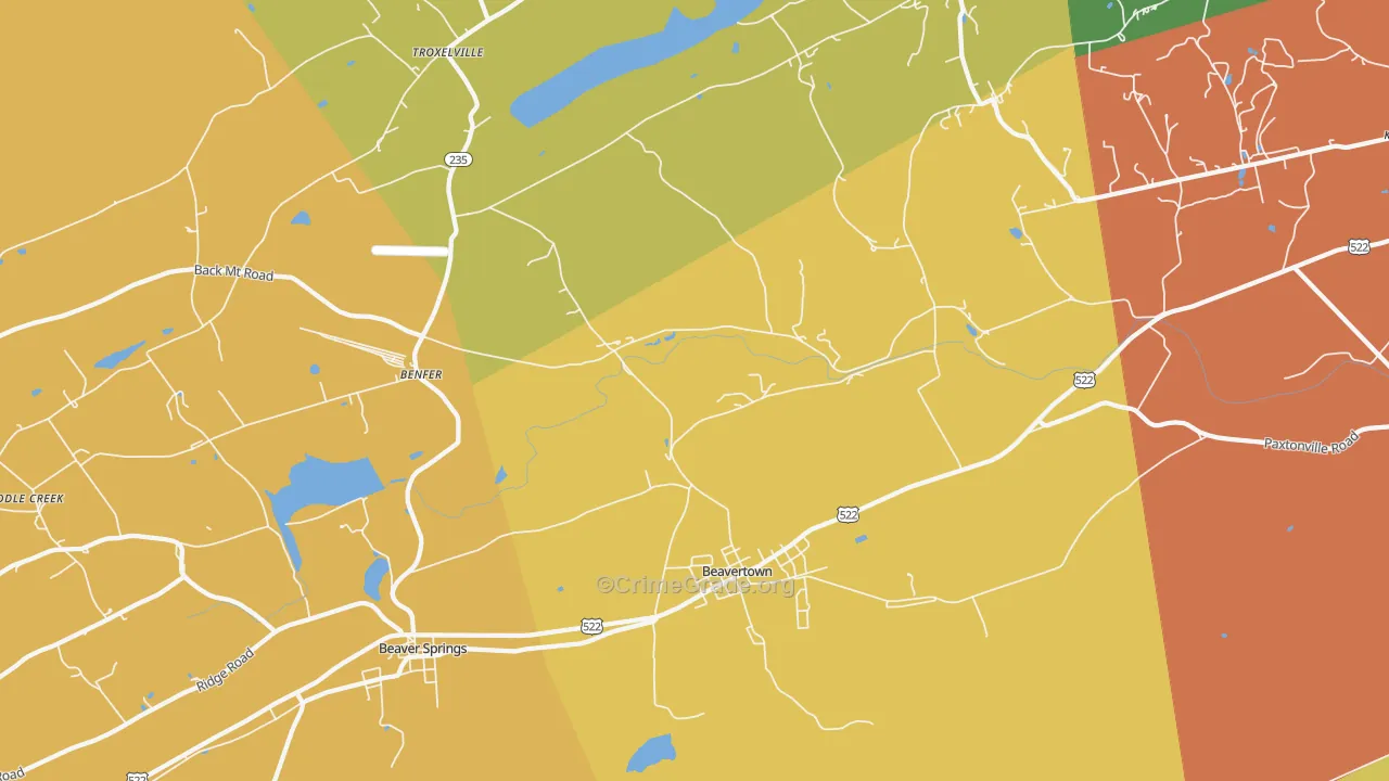 17813, PA Map of Drug-Related Crime Rates